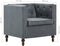 vidaXL Fauteuil stof grijs