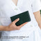 Selencia Hoesje Geschikt voor Samsung Galaxy S21 FE Hoesje Met Pasjeshouder - Selencia Echt Lederen Bookcase - Groen