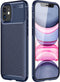 iMoshion Hoesje Geschikt voor iPhone 12 Mini Hoesje Siliconen - iMoshion Carbon Softcase Backcover - Blauw