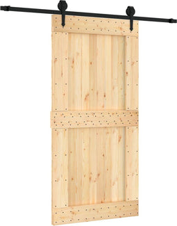 vidaXL - Schuifdeur - met - beslag - 100x210 - cm - massief - grenenhout