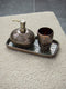 Ugo Toiletborstel Vintage Bronze | Bruin / Geel / Goud | Stoneware