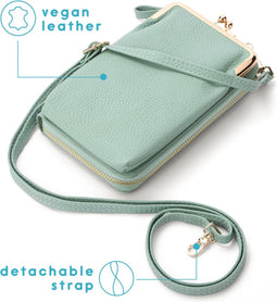Telefoontasje Dames Crossbody - iMoshion Vegan Lederen Telefoontasje Crossbody - Universeel Schoudertasje telefoon - Groen