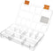 Perel assortimentsdoos - 15 compartimenten - stapelbaar 230 x 150 x 33 mm geel