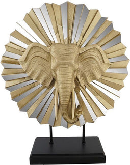 Decoratieve figuren DKD Home Decor Kristal Olifant Gouden Hars (47 x 18 x 56,5 cm)