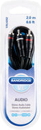 Bandridge VAL4202 Stereo Audiokabel 2x Rca Male - 2x Rca Male 2.00 M Zwart