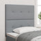 vidaXL - Hoofdbord - Met - Knoopjes - Lichtgrijs - 100 - cm - Stof