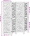 vidaXL - Kamerscherm - met - 4 - panelen - massief - paulowniahout - wit