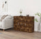 vidaXL - Dressoir - 91x29,5x65 - cm - bewerkt - hout - gerookt - eikenkleurig