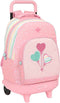 Schoolrugzak met Wielen BlackFit8 Globitos 33 x 45 x 22 cm Roze