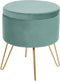 SILAS - Poef - Mintgroen - Fluweel