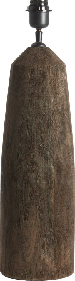 Light & Living Tafellamp Trapani - Mangohout - 45cm - Mat Donkerbruin - excl. kap