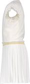 Like Flo F211-5841 - Meisjes Jurk - Off white met gouden glitter - Maat 140