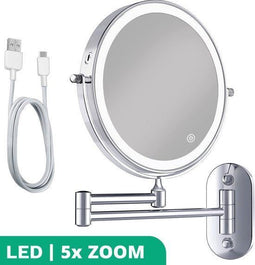 Mirlux Make Up Spiegel - Wandspiegel - 5x Vergroting - RVS