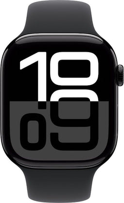 Apple Watch Series 10 - Smartwatch - Wifi - 42mm - Zwart Aluminium met Zwart Sportbandje
