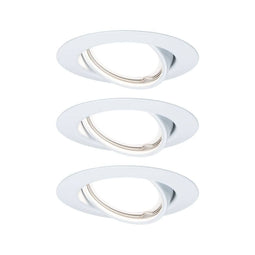 EBL Base rond zwenkbaar LED 3x5W 230V GU10 51mm Wit/Metaal