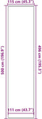 vidaXL - Deurmat - 115x500 - cm - blauw