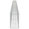 vidaXL - Schanskorfmuur - met - deksels - 600x30x50 - cm - gegalvaniseerd - staal