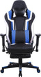Gamestoel Tornado relax bureaustoel - met voetsteun - ergonomisch verstelbaar - zwart blauw