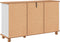 vidaXL - Dressoir - 'ASKIM'Wit - 133,5x40x79 - cm - Massief - Vurenhout
