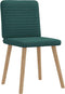vidaXL - Eetkamerstoelen - 2 - st - stof - donkergroen