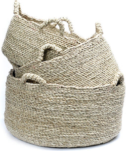 De Quatre Mains Manden - Naturel - Set van 3