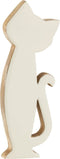 J-Line decoratie Kat - hout - wit - large