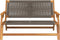 vidaXL - Ligbank - Grijs - 76x122x73 - cm - Massief - Acaciahout