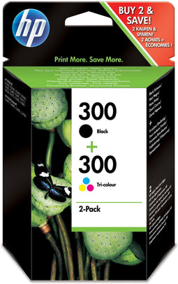 HP 300 - Inktcartridges - Zwart en drie kleuren (2-pack)