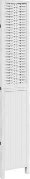 vidaXL - Kamerscherm - met - 3 - panelen - massief - paulowniahout - wit