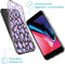 iMoshion Hoesje Geschikt voor iPhone SE (2022) / SE (2020) / 8 / 7 Hoesje Siliconen - iMoshion Design hoesje - Transparant / Paars / Design Leopard Lilac