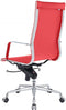 Feel Furniture - Luxe Executive bureaustoel van 100% rundleer - Hoge rugleuning – Rood