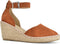 PS Poelman Enid - Espadrilles met Sleehak 8 cm - Cognac Bruin - Maat 41