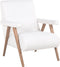 Richmond Fauteuil Bono white furry fire retardant (Himalaya 900 white furry)