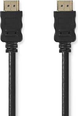 Nedis High Speed HDMI-Kabel - HDMI Male naar HDMI Male - 4K@30Hz - 0.50 m - Zwart