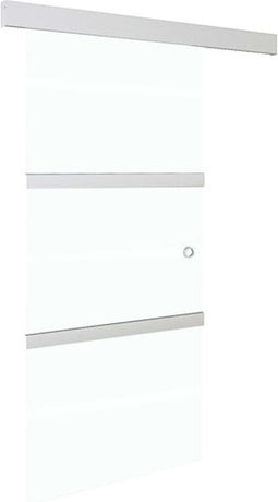 vidaXL - Schuifdeur - met - zachte - stops - 90x205 - cm - ESG-glas - en - aluminium