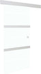 vidaXL - Schuifdeur - met - zachte - stops - 90x205 - cm - ESG-glas - en - aluminium