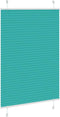vidaXL - Plissé - rolgordijn - 100x100 - cm - stofbreedte - 99,4cm - petrol - groen