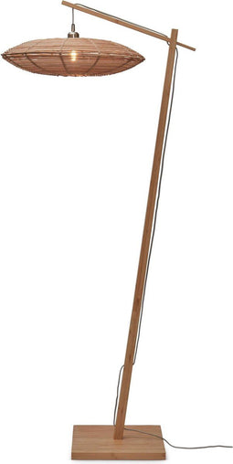 GOOD&MOJO Vloerlamp Tanami - Bamboe/Rotan - 78x55x176cm - Modern - Staande lampen voor Woonkamer - Slaapkamer