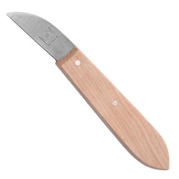 Solea Carbonstaal Haringkaakmesje 4 cm - Beukenhouten Heft - Gladde Snede