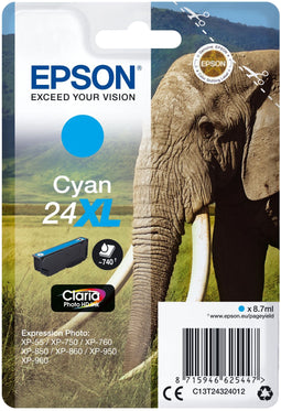 Epson C13T24324012 - Inktcartridge - Origineel - Cyaan