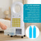 Lifetime Air Aircooler - Bladloze Ventilator Luchtbevochtiger Koeler 3-in-1 - Watertank 35L - Geluidsniveau 55dB - Afstandsbediening - Sfeerverlichting
