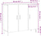 vidaXL - Dressoir - 90x34x80 - cm - bewerkt - hout - bruin - eikenkleur