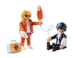 PLAYMOBIL DuoPack spoedarts en politieagente - 70823