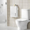 sobuy Toiletpapierhouder - Wandmontage - Ruimtebesparend - Wit - 14 × 30 × 42 cm