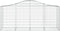 vidaXL - Schanskorven - 12 - st - gewelfd - 200x50x80/100 - cm - ijzer
