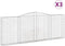 vidaXL - Schanskorven - 3 - st - gewelfd - 400x30x140/160 - cm - ijzer