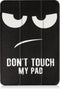 imoshion Tablet Hoes Geschikt voor iPad Air 10.5 (2019) / iPad Pro 10.5 (2017) - imoshion Design Trifold Bookcase - Zwart / Meerkleurig /Don't touch