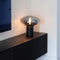 Atmooz - Tafellamp Flight - Slaapkamer / Woonkamer - Industrieel - Zwart - rookgrijs glas - Hoogte 150cm - Metaal en Glas