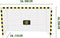 Umbro Voetbaldoel - Voetbal Goal 300 x 200 x 110 cm - Metaal - Zwart/Geel