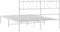 vidaXL - Bedframe - met - hoofdbord - metaal - wit - 135x190 - cm